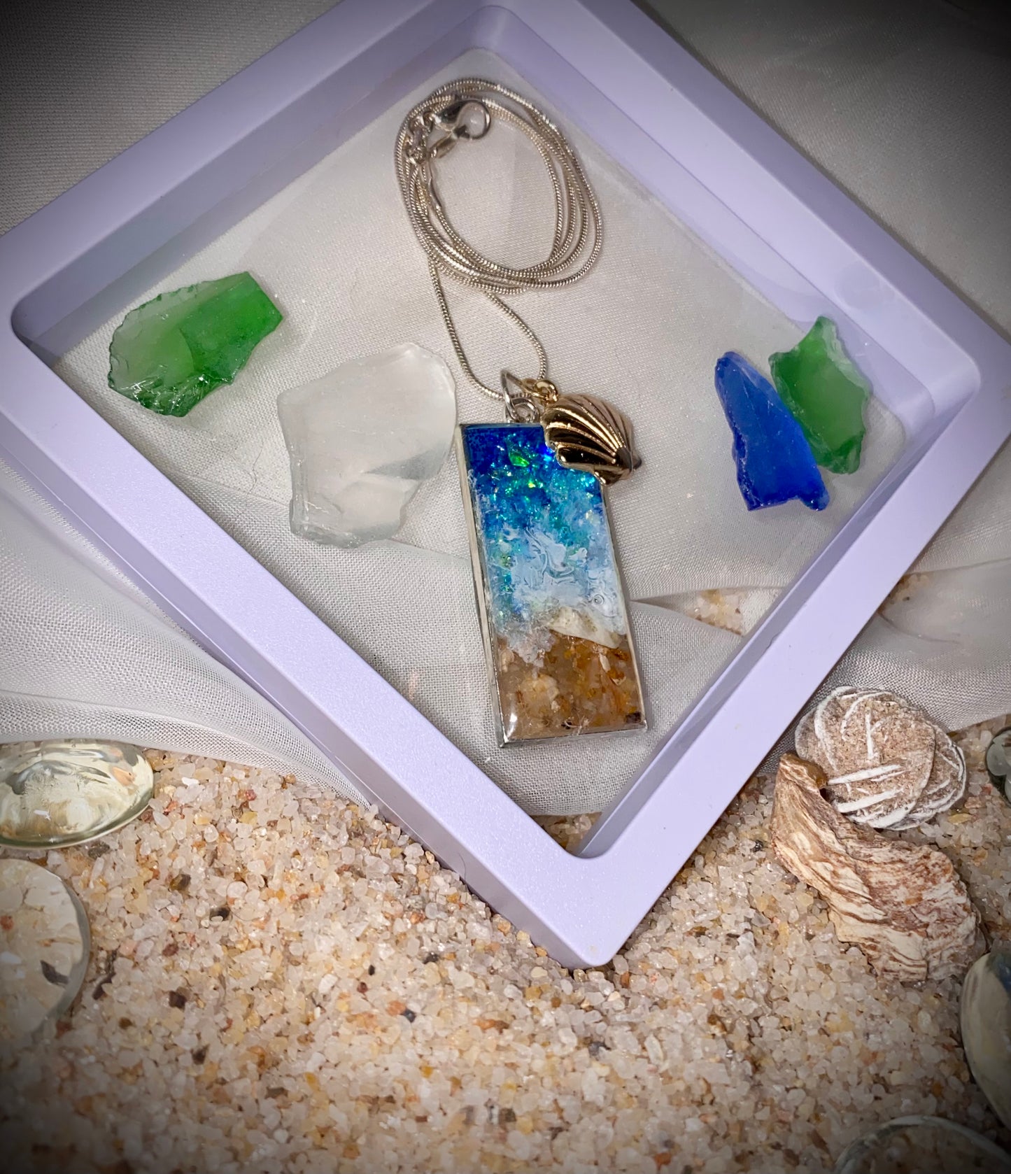 Ocean Wave Necklace w/ Charm
