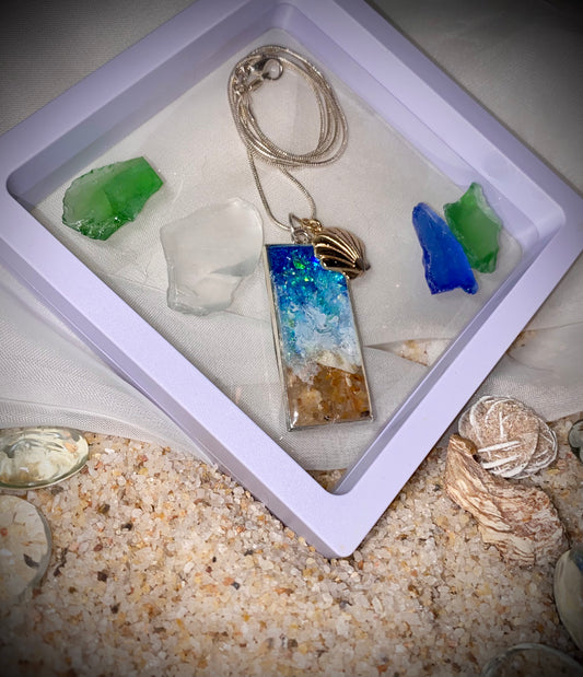 Ocean Wave Necklace w/ Charm